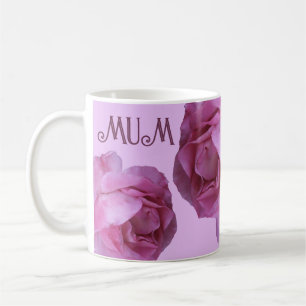 Caneca De Café Dia de as mães feliz rosa rosa-rosa rosa rosa rosa