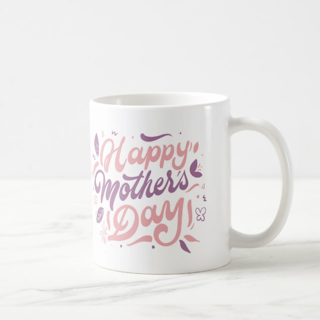 Caneca De Café 🌸 Dia de as mães Feliz - Um Grande Abraço na Vésp (Direita)