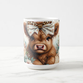 Caneca De Café Dia de as mães Feliz/Vaca Highland