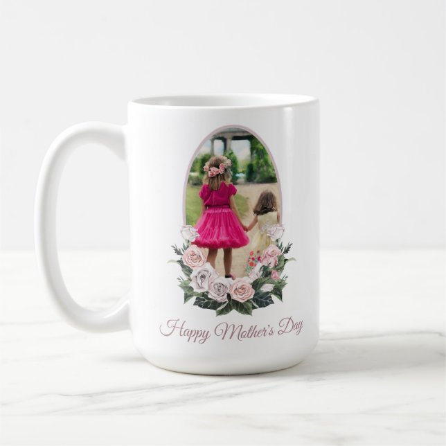 Caneca De Café Dia de as mães Floral DUO (Esquerda)