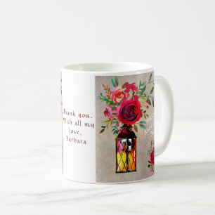 Caneca De Café Dia de as mães Floral Estonteante De Aquarela