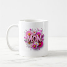 Dia de as mães Mãe Pink Floral Mug