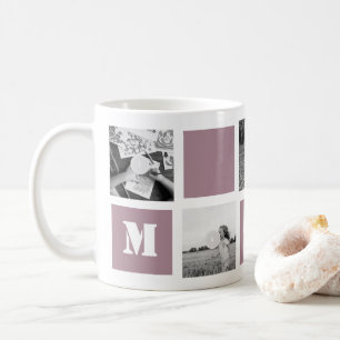 Caneca De Café Dia de as mães Mauve 5 Fotos Mãe Collage Mug