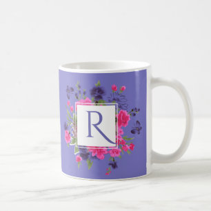 Caneca De Café Dia de as mães Monograma Personalizado com Mugs de