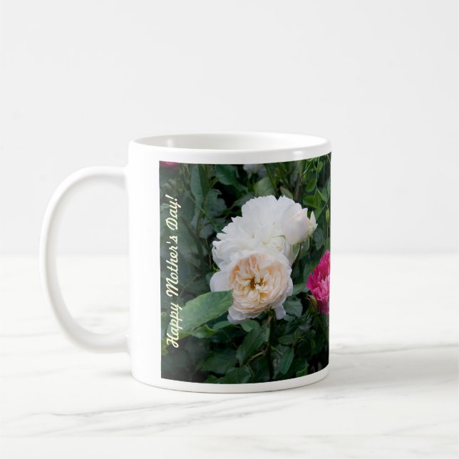 Caneca De Café Dia de as mães Mug com Rosas (Esquerda)