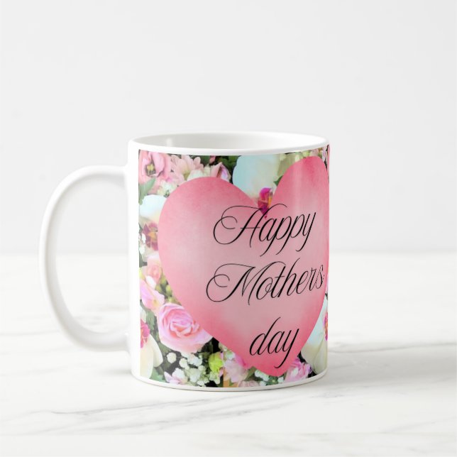 Caneca De Café Dia de as mães Orquídea Rosa (Esquerda)