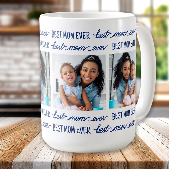 Caneca De Café Dia de as mães Personalizado 4 Colagem de Fotograf (Criador carregado)