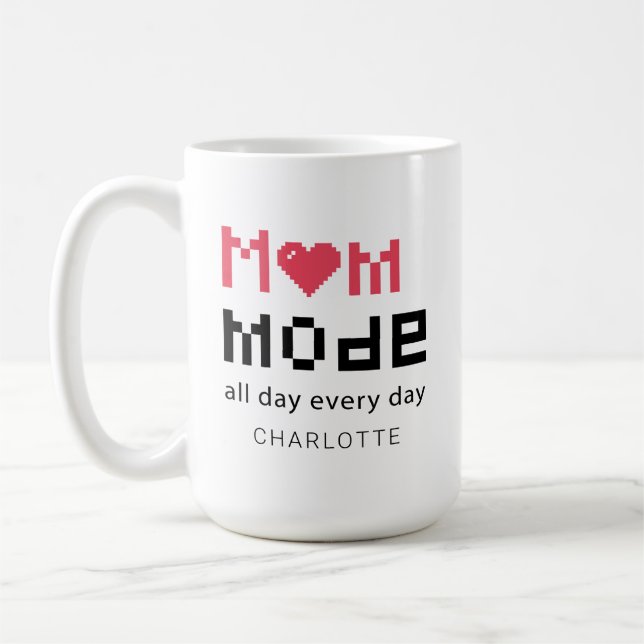 Caneca De Café Dia de as mães Personalizado Engraçado Mãe Gag (Esquerda)
