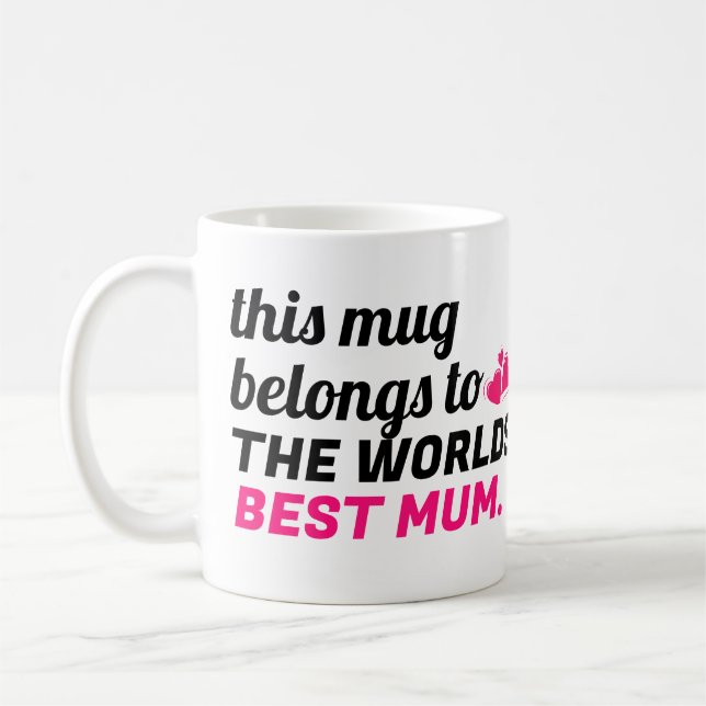Caneca De Café Dia de as mães Personalizado Gift Mug (Esquerda)
