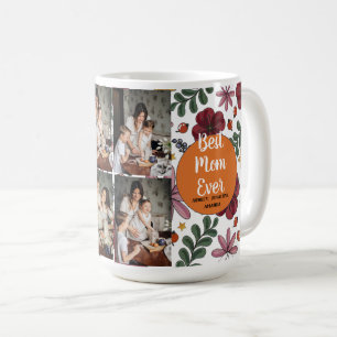 Caneca De Café Dia de as mães personalizado, presente floral de c