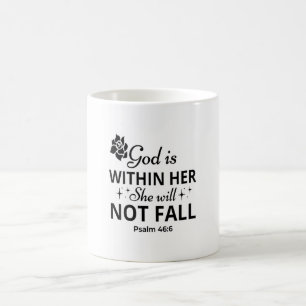 Caneca De Café Dia de as mães Psalm 46:6 Coffee Verse