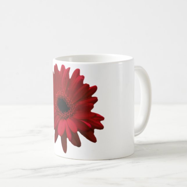Caneca De Café Dia de as mães Red Gerbera Daisy (Frente Esquerda)