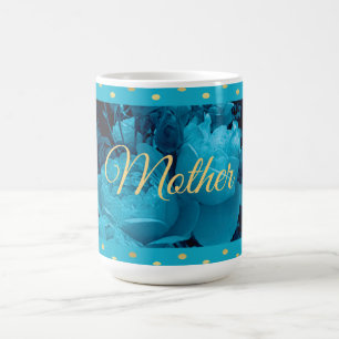 Caneca De Café Dia de as mães Rosa azul