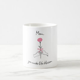 Caneca De Café Dia de as mães Rosa Mug