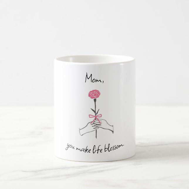 Caneca De Café Dia de as mães Rosa Mug (Centro)
