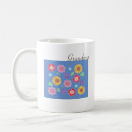 Caneca De Café Dia de as mães Vovó Flor Jardim Café