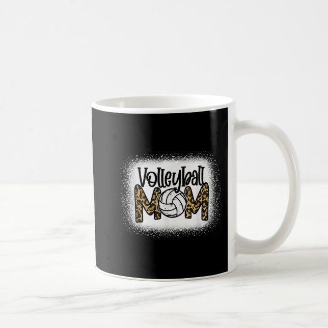 Caneca De Café Dia de as mães W de Diversão de Voleibol Mãe Leopa (Direita)