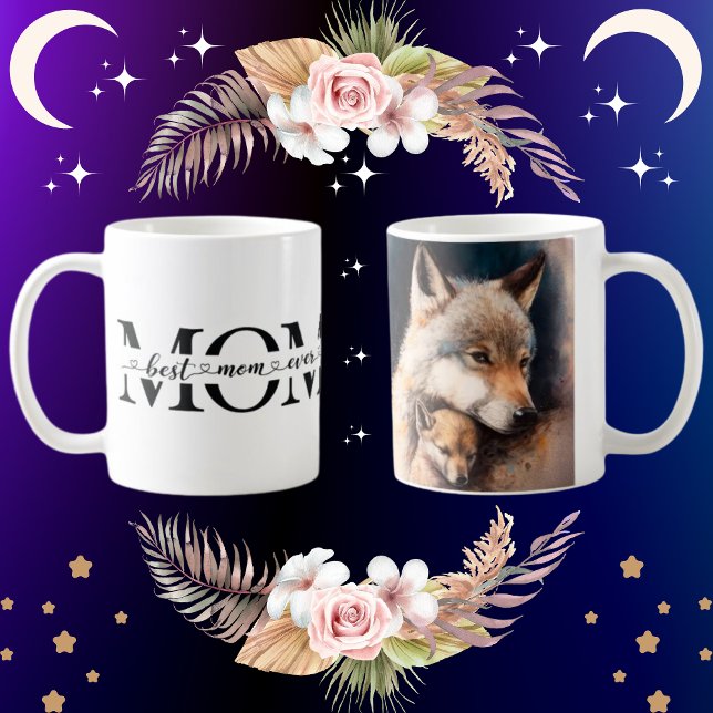 Caneca De Café Dia de as mães Wolf Baby Lindos presentes clássico (Criador carregado)