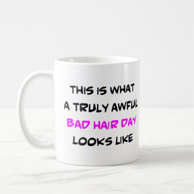 Caneca De Café dia de cabelo ruim (Esquerda)