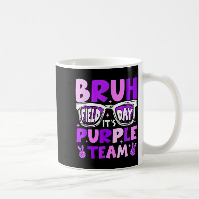 Caneca De Café Dia de campo Bruh time equipe roxa vamos começar o (Direita)