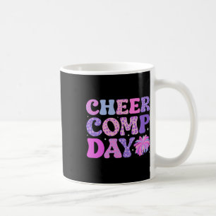 Caneca De Café Dia de Competição de Cheerleading Groovy Cheer Com