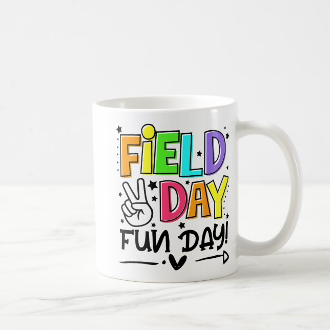 Caneca De Café Dia de Diversão Último Dia de Professora do Ensino (Direita)