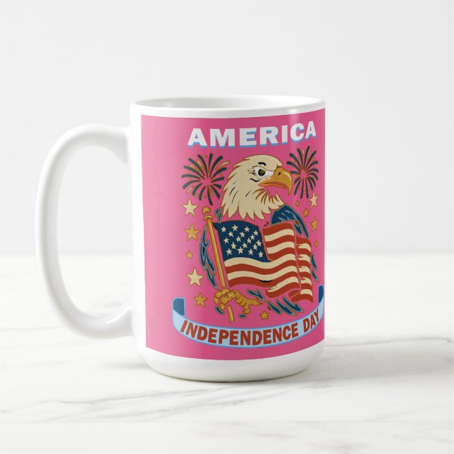 Caneca De Café Dia de Independência T-Shirt (Esquerda)