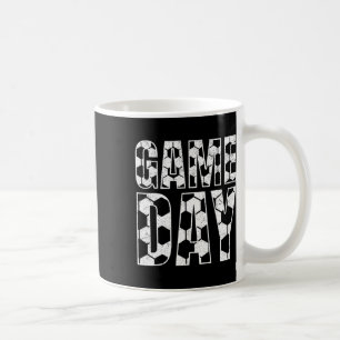 Caneca De Café Dia de Jogo de Futebol Vida de Mãe de Futebol para
