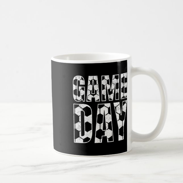Caneca De Café Dia de Jogo de Futebol Vida de Mãe de Futebol para (Direita)
