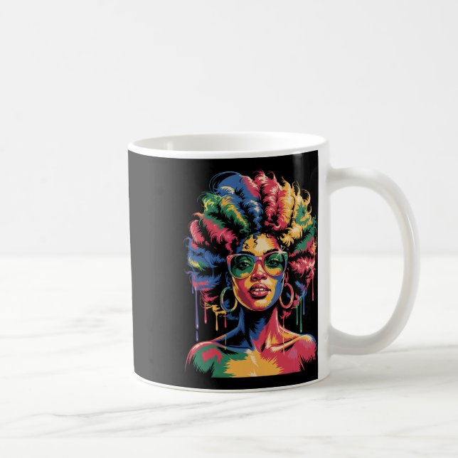 Caneca De Café Dia de Juneteenth Mulher Negra Rainha Afro African (Direita)