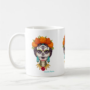 Caneca De Café Dia de Los Muertos Catrina