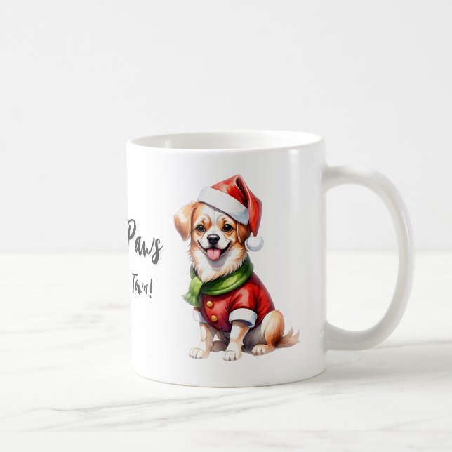 Caneca De Café Dia de Natal Veste o Pai Natal (Direita)