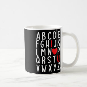 Caneca De Café Dia de os namorados Abc I Te Amo O Professor De Co