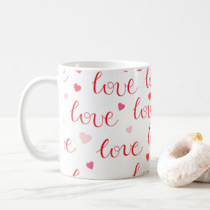 Caneca De Café dia de os namorados Amor Corações Vermelho Cor-d