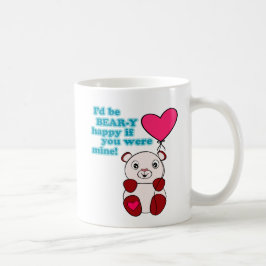 Caneca De Café Dia de os namorados Bear y Love