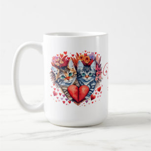 Caneca De Café Dia de os namorados Cat Mug