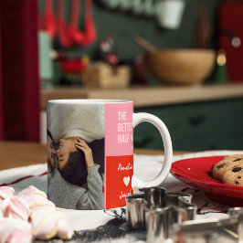 Caneca De Café Dia de os namorados Cor-de-rosa e casal vermelho
