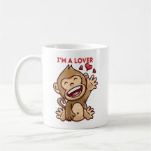 Dia de os namorados Cute Cartoon Monkey Mug