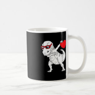 Caneca De Café Dia de os namorados Dabbing Dinossaur T Rex Hearys