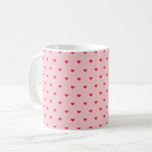Caneca De Café Dia de os namorados de corações rosa bonito