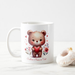 Caneca De Café Dia de os namorados de Mug Personalizado de Urso d