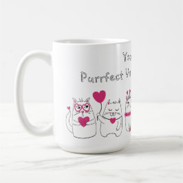 Caneca De Café Dia de os namorados dos amantes de gatos bonitos