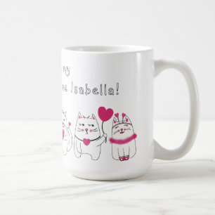 Caneca De Café Dia de os namorados dos amantes de gatos bonitos