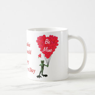 Caneca De Café Dia de os namorados fofo personalizado