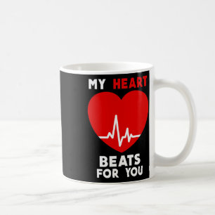 Caneca De Café Dia de os namorados Meu Coração Bate Por Você Corr