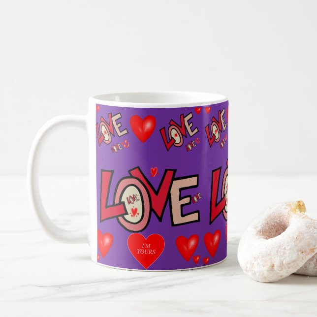 Caneca De Café Dia de os namorados Mug (Com Donut)