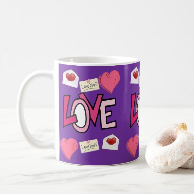 Caneca De Café Dia de os namorados Mug (Com Donut)