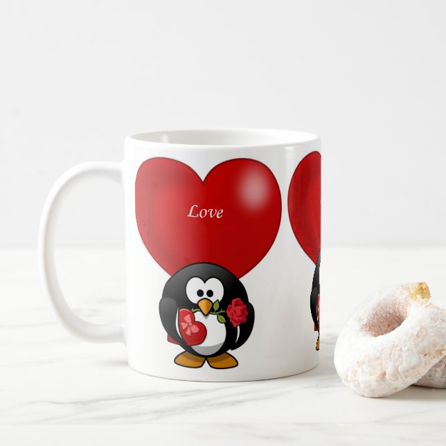 Caneca De Café Dia de os namorados Mug (Com Donut)