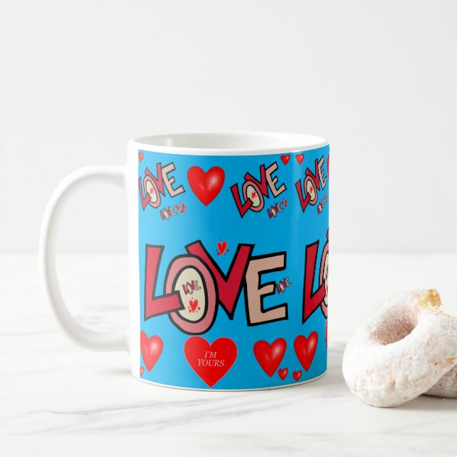 Caneca De Café Dia de os namorados Mug (Com Donut)