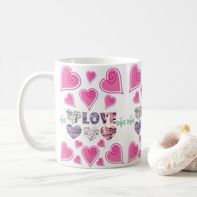 Caneca De Café Dia de os namorados Mug (Com Donut)